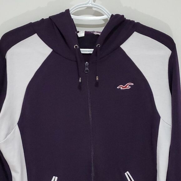 Hollister almacen Kevin purple and white hoodie - Picture 2 of 6